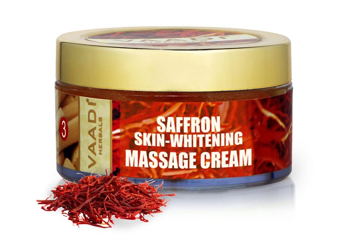 Saffron Skin-Whitening Massage Cream – Basil Oil & Shea Butter