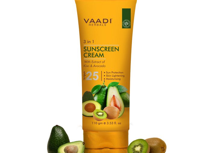 Sunscreen Cream SPF-25 with Extracts of Kiwi & Avocado