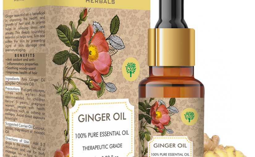 Ginger Essential Oil – Tones Skin, Prevents Hairfall, Soothing Woody Aroma – 100% Pure Therapeutic Grade