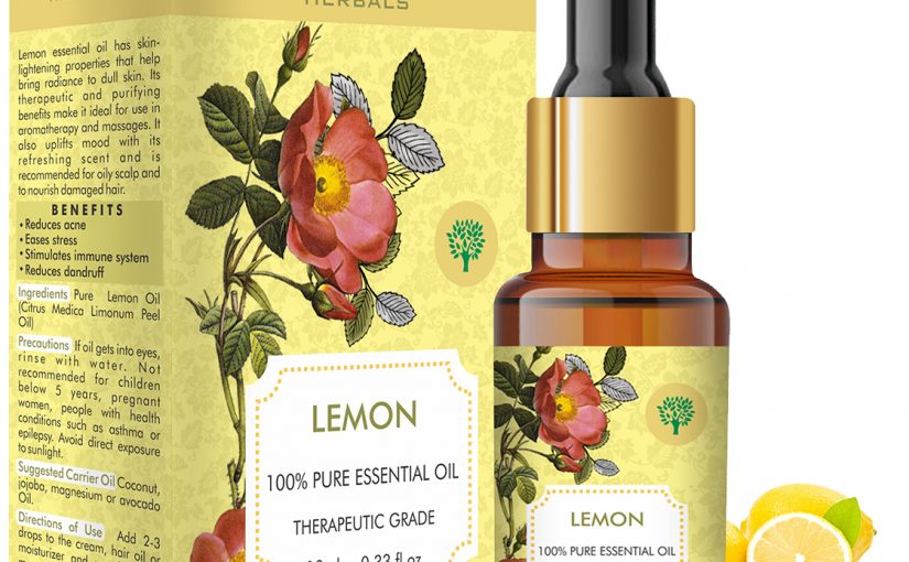 Lemon Essential Oil – Lightens Skin, Reduces Dandruff, Uplifts Mood – 100% Pure Therapeutic Grade