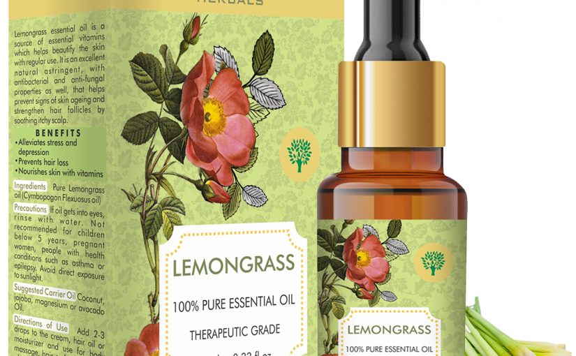 Lemongrass Essential Oil – Reduces Stress & Depression, Prevents Hairfall, Prevents Skin Ageing – 100% Pure Therapeutic Grade
