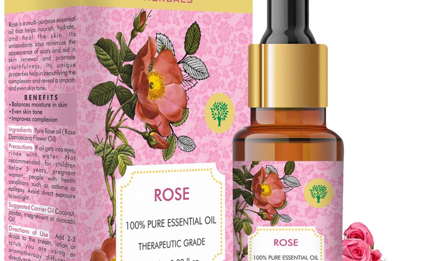 Rose Essential Oil – Improves Complexion, Evens Skin Tone – 100% Pure Therapeutic Grade