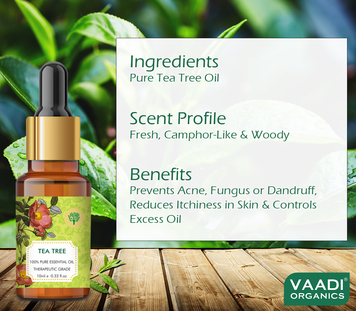 Tea Tree Essential Oil – Reduces Acne, Prevents Dandruff & Hairfall ...